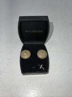 New Women’s Reflexions Silver Leather Earrings. RFR400 A-53