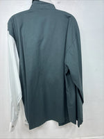 New Women’s Cowboy Threads Green White Long Sleeve Button Up Large MM-138