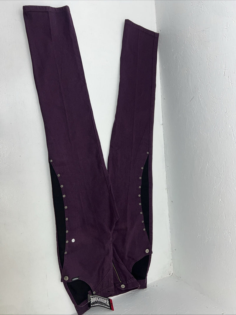 New Women’s Purple Roughrider Regular Fit Denim Jeans. 7/8x34 P-14