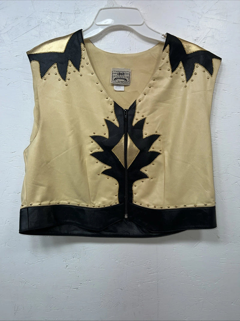 New Women’s 1849 Authentic Ranchwear Yellow Western Show Vest XXL #3325 UU-20