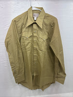 New Men’s Rockmount Green Long Sleeve Pearl Snap Medium X-10
