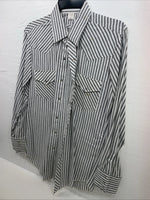 New Men’s Champion Western Striped Long Sleeve Pearl Snap 15.5 X 34 Medium B-94