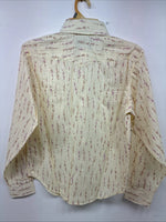 New Women’s White Horse Yellow Floral Long Sleeve Floral Small DD-96