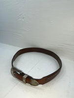 New Brown Genuine Leather Weaved 34” Belt #6520 JJ-67