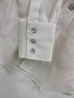 New Kids White Horse White Long Sleeve Pearl Snap Large CC-102