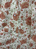 New Women’s Champion Western Floral Long Sleeve Pearl Snap Size 12 LL-5