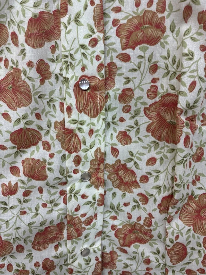 New Women’s Champion Western Floral Long Sleeve Pearl Snap Size 12 LL-5