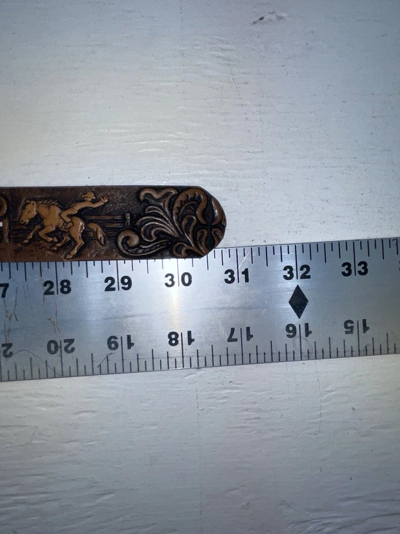 New brown Genuine Leather Chambers Tooled 24” Belt #5442 NN-50