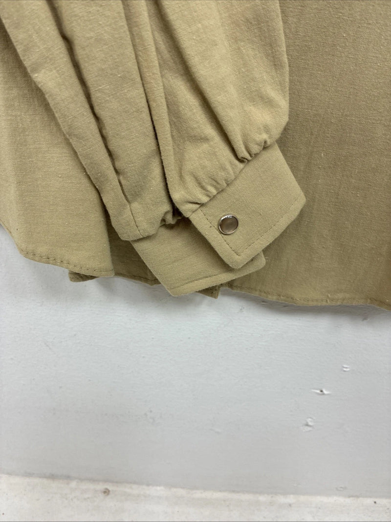 New Women’s Panhandle Slim Green Long Sleeve Pearl Snap Size 8 TT-100
