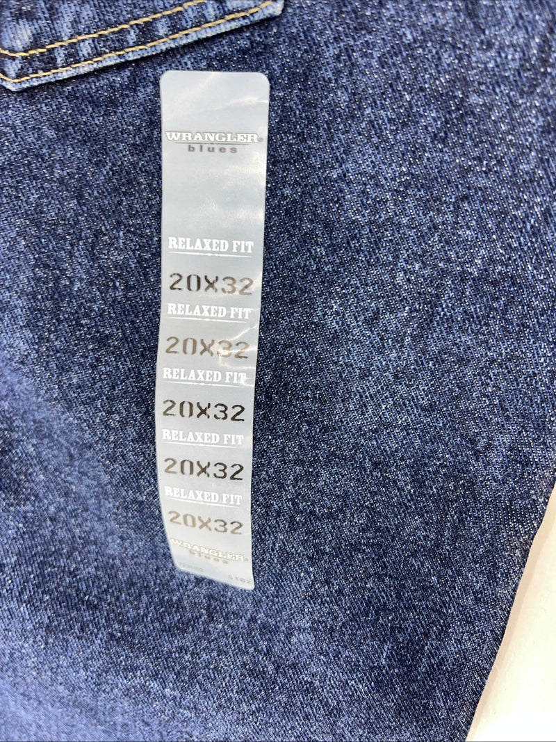 New Men’s Wrangler Blues Dress Easy Relaxed Fit Denim Jeans. 20x32 J-3