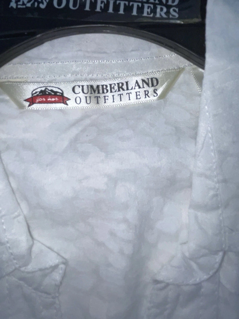 New Women’s White Cumberland Outfitters Long Sleeve Button Up Shirt M 3B-36