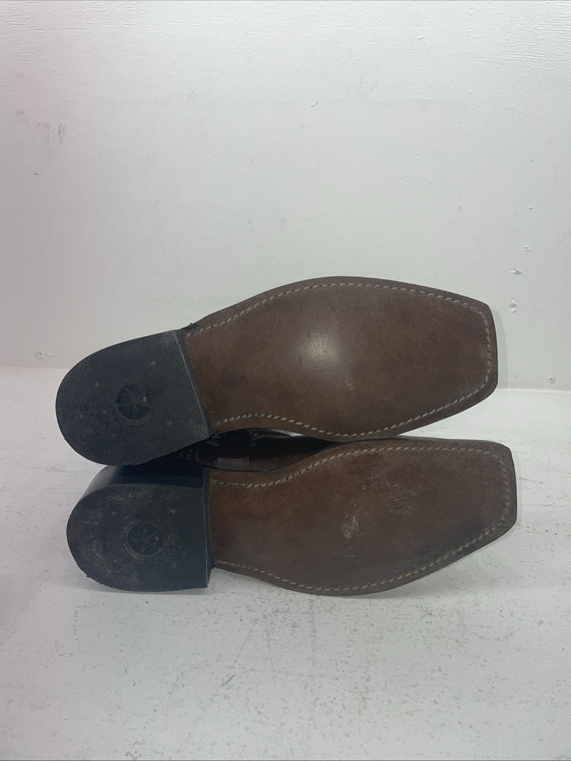 New Men’s Brown Rodeo Cowboy Boots. 38 9.5 9 1/2 D. 6-102