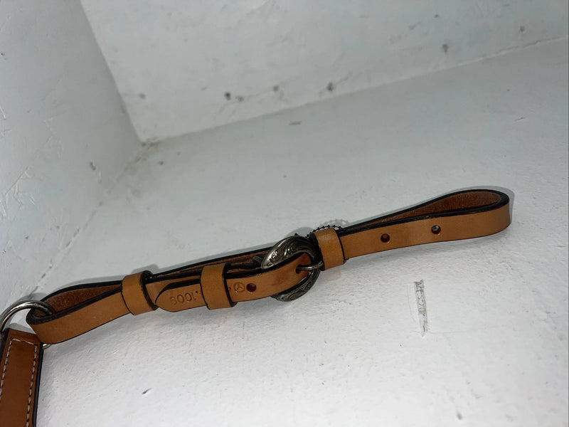 New Leather Circle Y Breast Collar With Bronze Metal Plate. 4264-1009 S-45