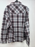 New Women’s Cumberland Purple Plaid Long Sleeve Pearl Snap 3XL GG-33