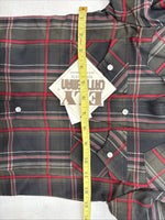 New Boys ELY Cattleman Green Plaid Long Sleeve Pearl Snap XS DD-128