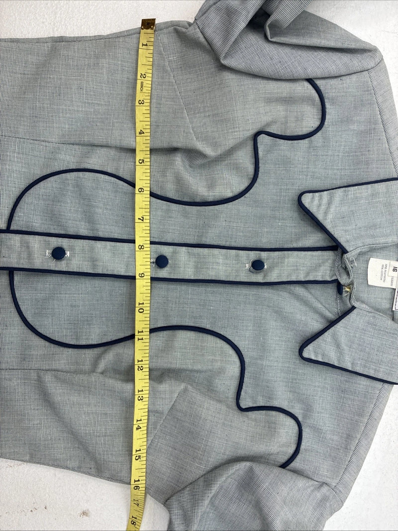New Boys Dickson Jenkins Blue Long Sleeve Button Up Size 16 DD-84