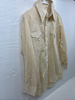 New Men’s Stockman Yellow Designed Long Sleeve Pearl Snap 15 Medium M-97