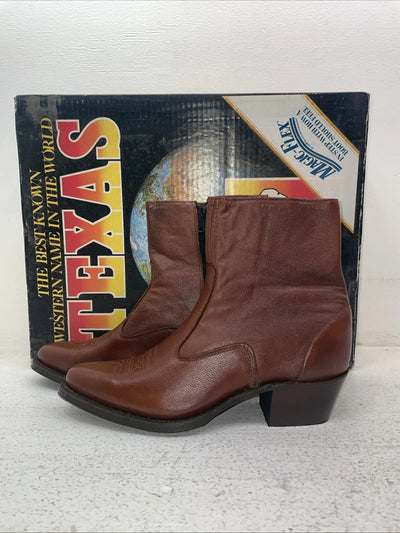 New Men’s Brown Texas Brand Cowboy Boots. M 374 9 D. 3-74