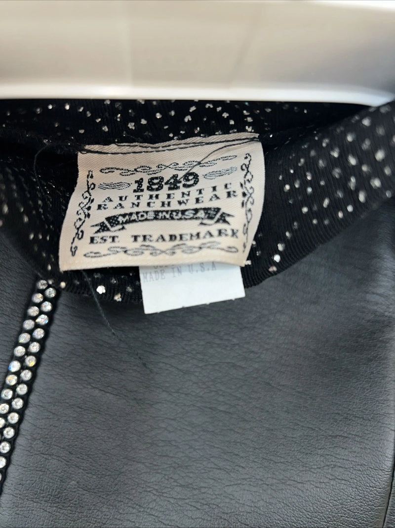 New Women’s 1849 Authentic Ranchwear Black Show Shirt Jacket Small #3552 UU-2