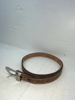 New Brown Genuine Leather Tooled 26” Belt #102 NN-63 