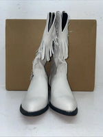 New Women’s White With Fringe Capezio Cowboy Boots. L 697 8 M. 16-66