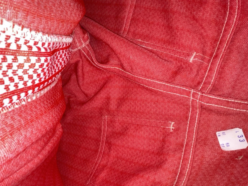 New But Age Red Checkered Panhandle Slim Polyester Pants #8042 VV-70