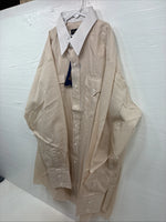 New Men’s Panhandle Slim Tan Stripe Long Sleeve Button Up Medium M-38