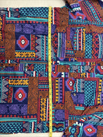 New Men’s San Angelo Multicolor Design Short Sleeve Bottom Up Large AA-60