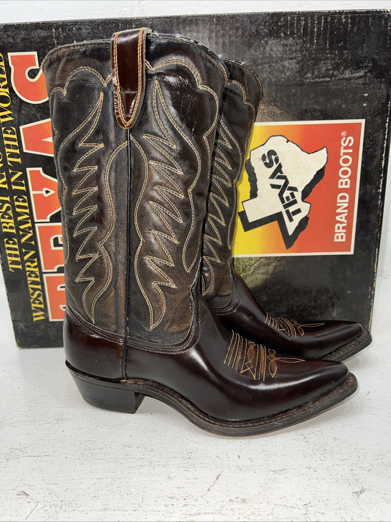 New Women’s Brown Texas Brand Cowboy Boots. 4411 6.5 6 1/2 M. 19-134