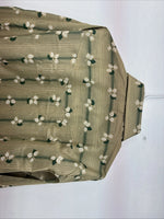 New Women’s ELY Plains Yellow Green Floral Long Sleeve Pearl Snap 16 GG-19