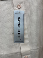 New Wayne Scott Tan Long Sleeve Button Up English Shirt Large X-77