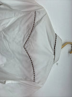 New Women’s H Bar C White Designed Short Sleeve Pearl Snap Size 30 DD-140