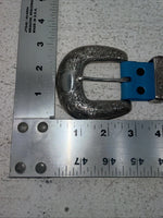 New Blue Genuine Leather Silver Bling XL Belt #N3431617 Z-30