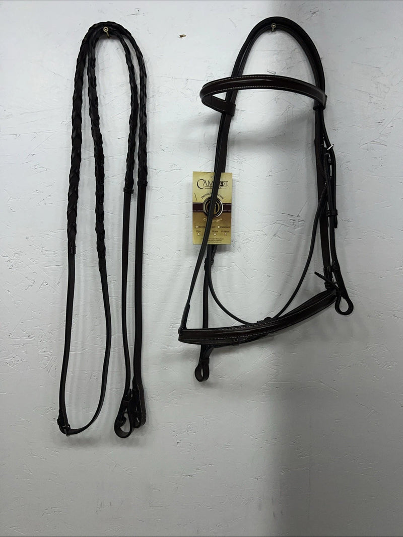 New Brown Leather Camelot Oversize English Bridle #140412 BB-45