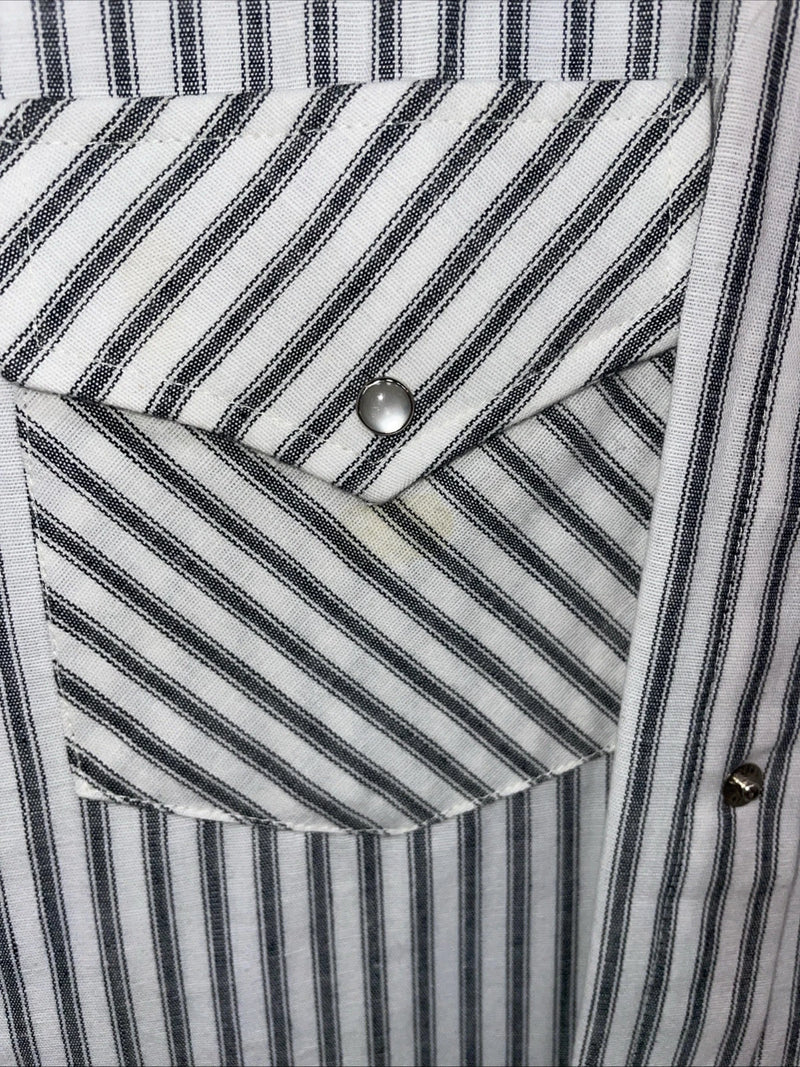 New Men’s Champion Western Striped Long Sleeve Pearl Snap 15.5 X 34 Medium B-94