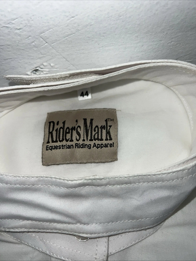 New Women’s White Riders Mark Long Sleeve English Riding Shirt. 40 23-2900 G-53