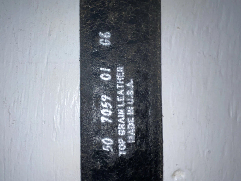 New Black Genuine Leather Chambers Tooled 50” Belt #7059 NN-124