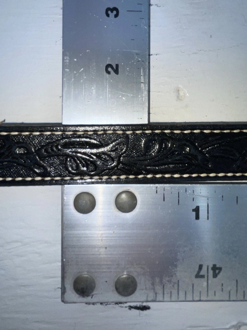 New Black Genuine Leather Western Express Tooled 18” Belt #XK101 NN-70
