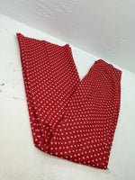New Vintage Red Polka Dot Polyester Pants SS-67