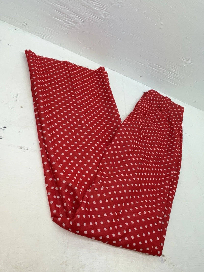 New Vintage Red Polka Dot Polyester Pants SS-67