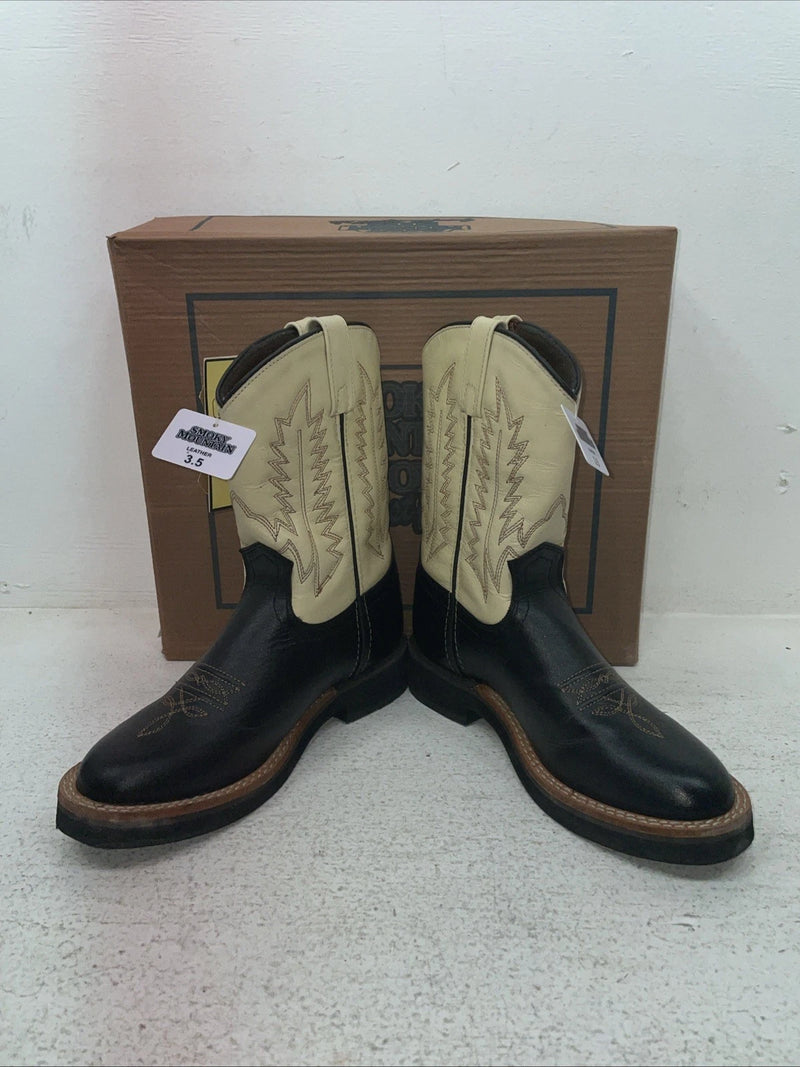 New Youth Black Smoky Mountain Cowboy Boots. 3016 Y 3.5 3 1/2. 22-28