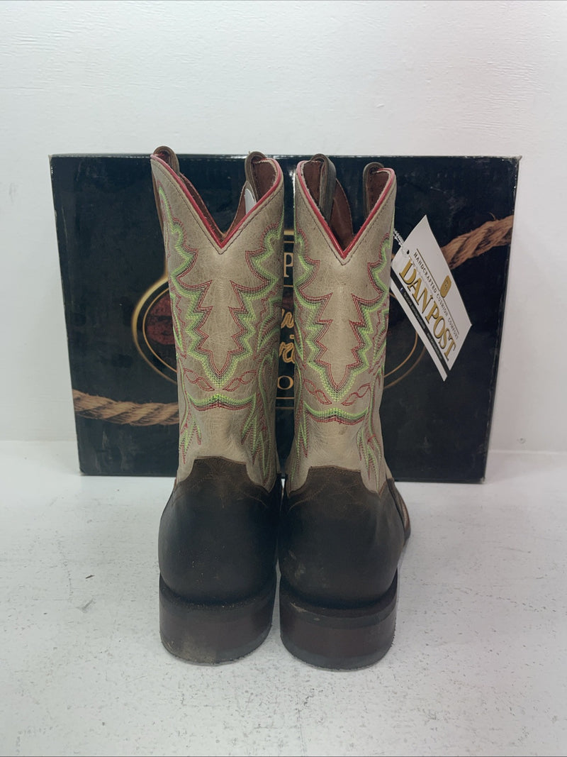 New Men’s Brown Dan Post Cowboy Boots. 2847 9.5 9 1/2 E W. 6-106