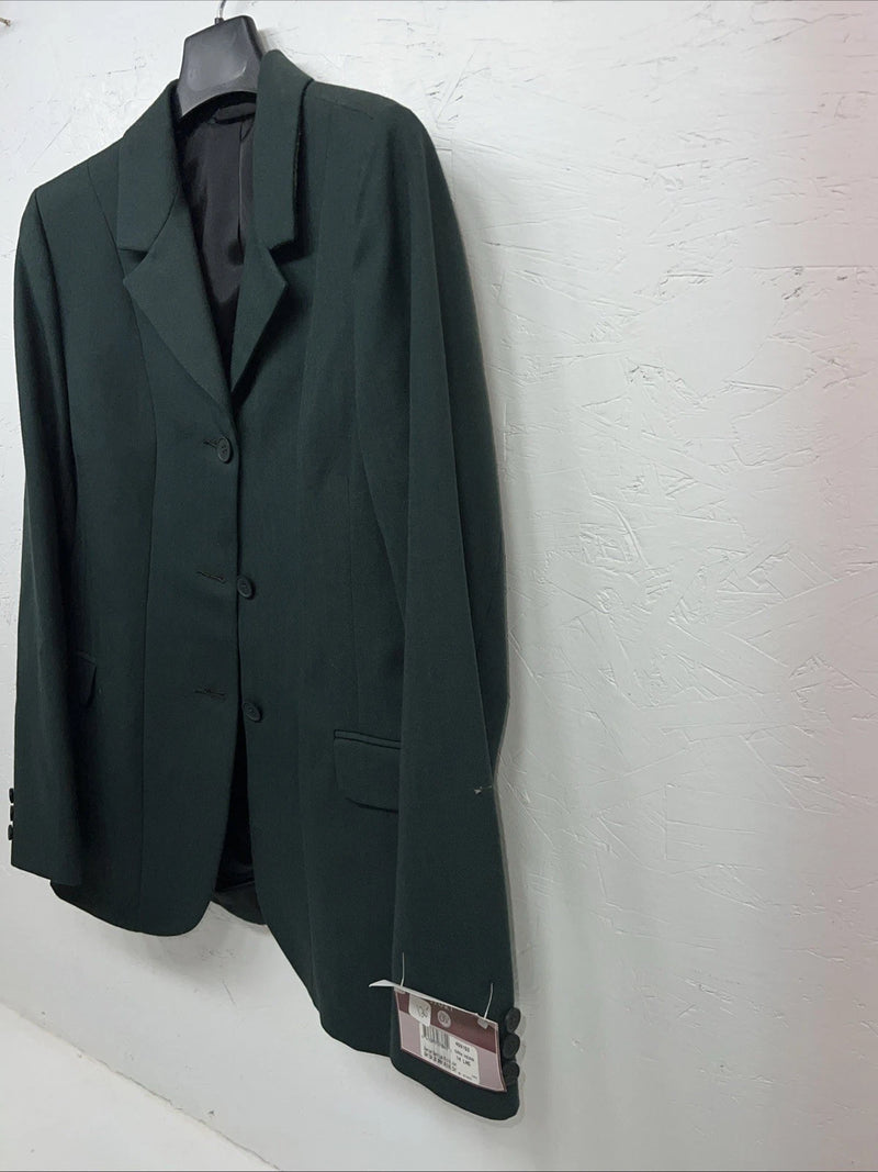 New Women’s Green Ovation English Sport Riding Jacket 14 Long #459153 RR-20