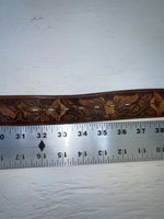 New Brown Genuine Leather Chambers Tooled 34” Belt #6412-75 Z-107