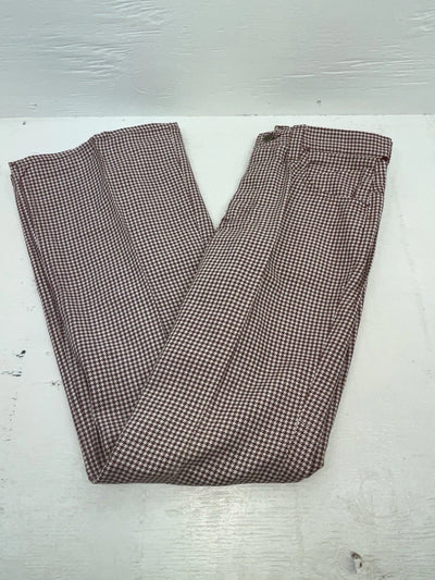 New Vintage Red And White Checkered Lee Polyester Pants #2600362 SS-84