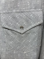 New Men’s Champion Western Gray Long Sleeve Pearl Snap 15.5 Medium F-105