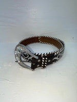 New Black Genuine Leather Nocona Stitched And Weaved S Belt #N3488802 Z-147