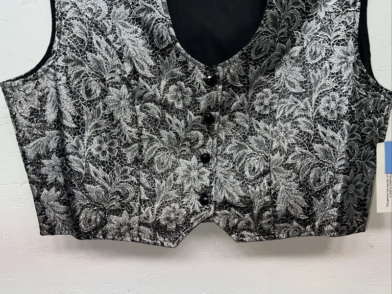 New Women’s 1849 Authentic Ranchwear Silver Western Show Vest XXL L-601