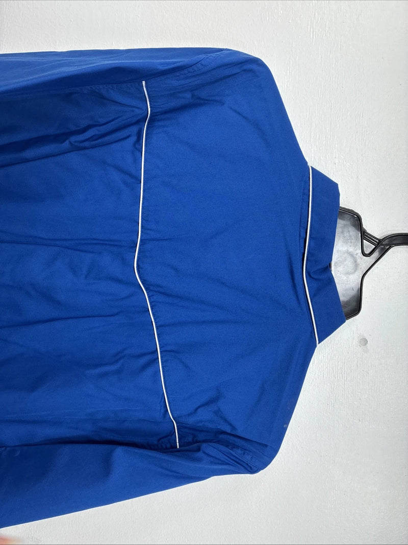 New Women’s Western Express Blue Designed Long Sleeve Pearl Snap 2XL GG-20