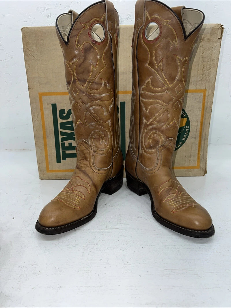 New Women’s Brown Texas Brand Cowboy Boots. L 195 6 M. 20-102